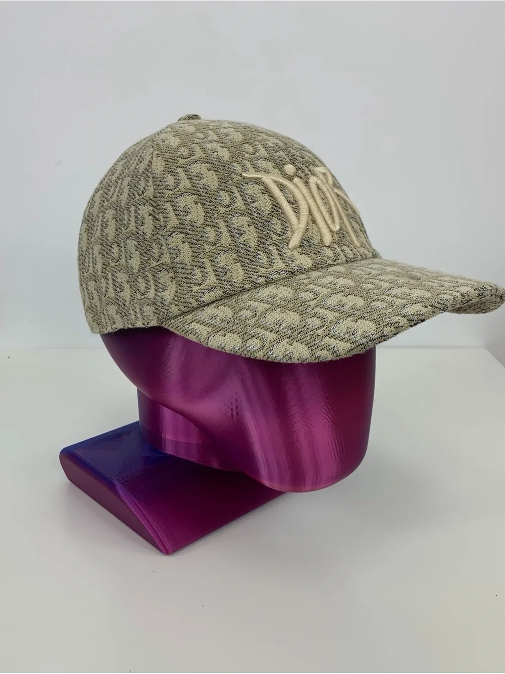 Authentic Dior Oblique Monogram Baseball Cap with Embroidered Logo